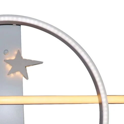 Светильник потолочный LED с пультом HIGH-TECH LED LAMPS 82010 Natali Kovaltseva коричневый на 1 лампу, основание белое в стиле хай-тек с пультом кольца фото 5